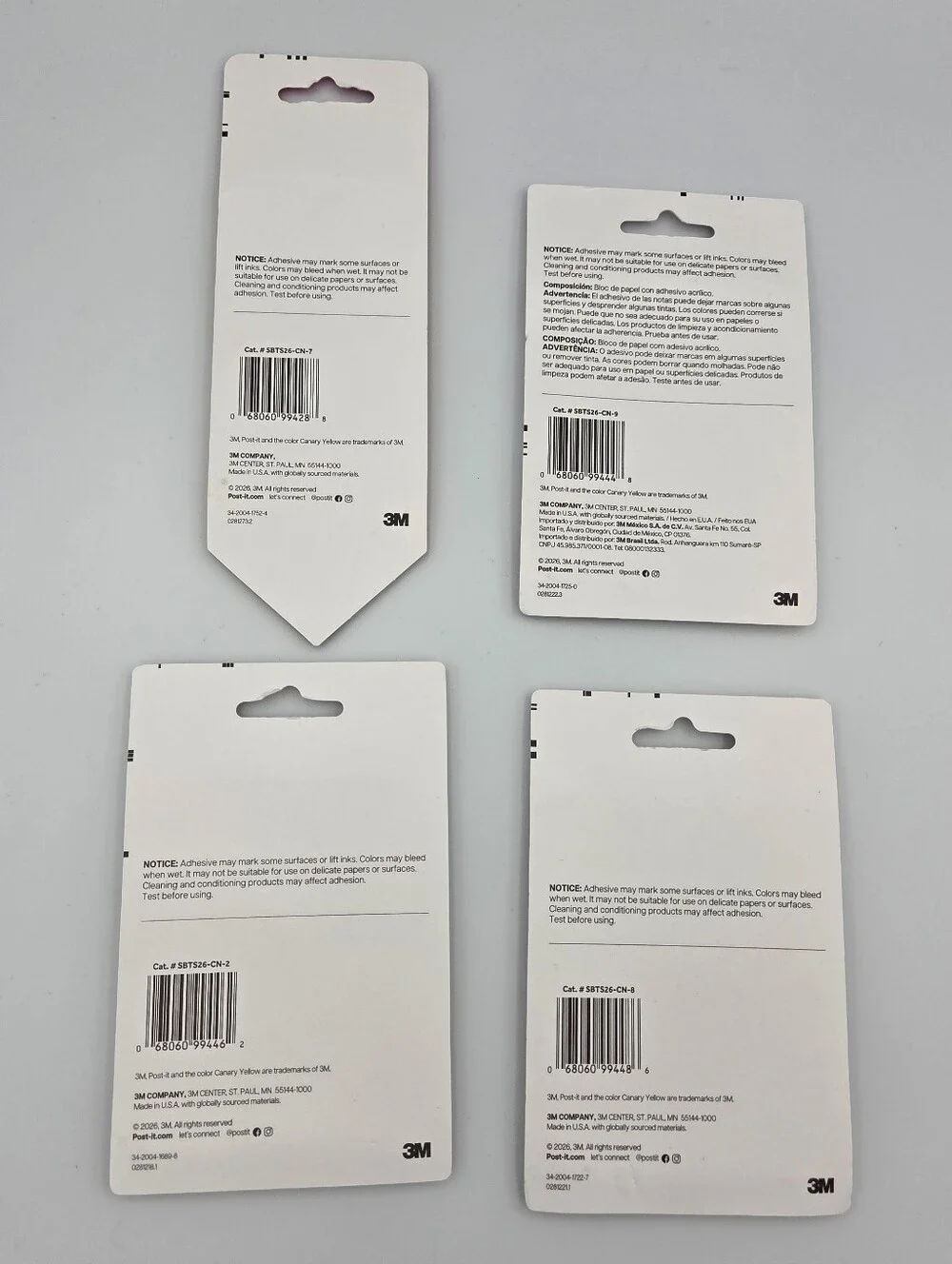 Post- It Class Notes Sticky Notes 4 Pack Nwt - Picture 2 of 6